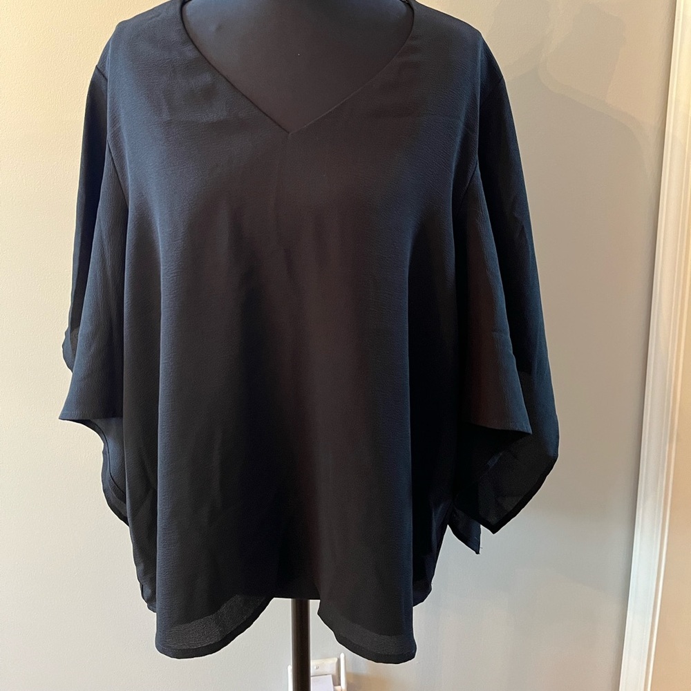 Black V-Neck Top.